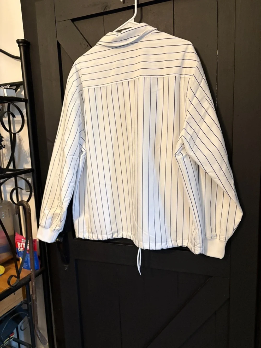 DSG White Jacket with Navy Pinstripes
